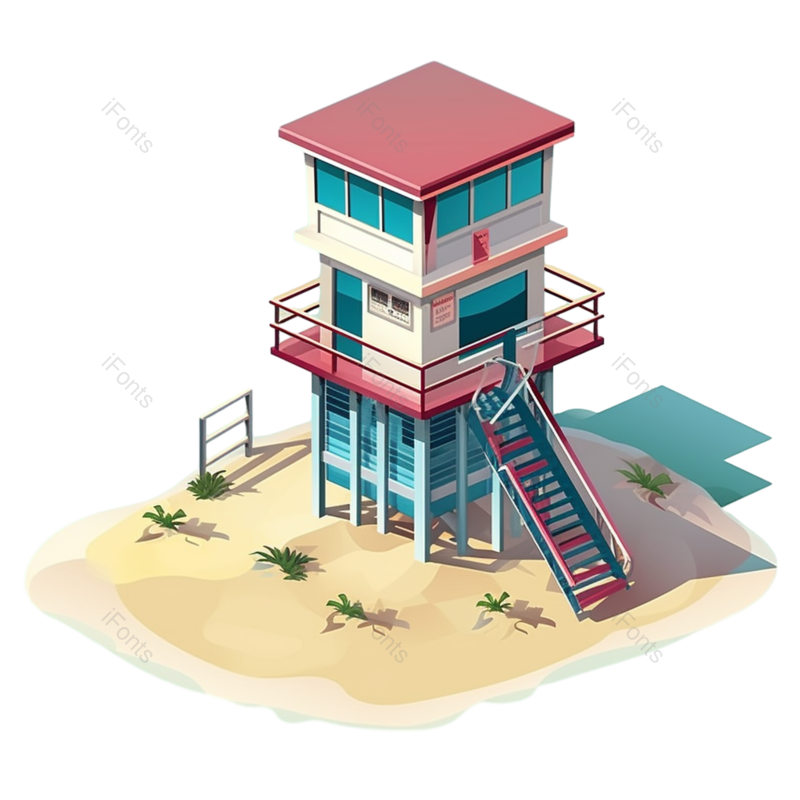 海洋图片,度假元素,窗口PNG,渐变背景免抠素材